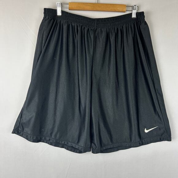 Nike Team Basketball Shorts Black Shiny Dazzle Y2K Made in USA Men's Size XXL - Picture 1 of 10